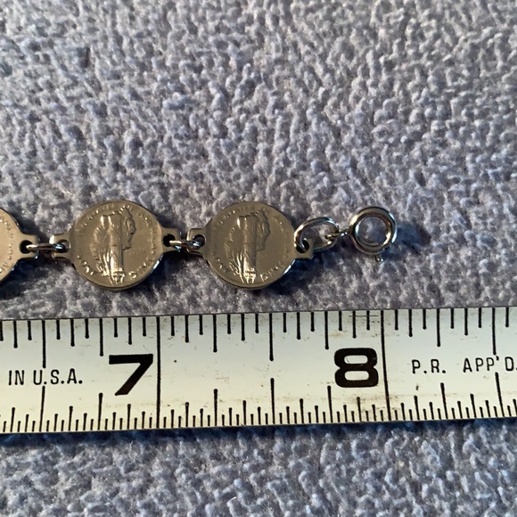 Silver Towne (dime) bracelet. - Picture 5 of 7